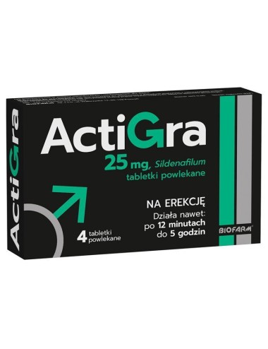 Actigra 25 mg 4 Tablets for...